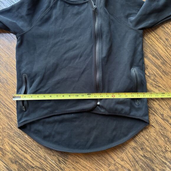 Nike Tech Fleece Womens Black Hooded Jacket Cape Asymmetrical Zip Size Medium - Picture 6 of 14